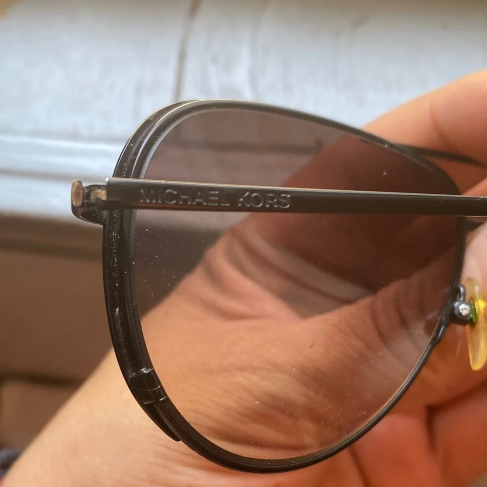 Michael Kors Black and Gold Aviator Sunglasses - Picture 2 of 7